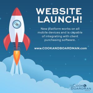 Website Launch - New platform works on all mobile devices and is capable of integrating with client purchasing software. www.COOKANDBOARDMAN.com
